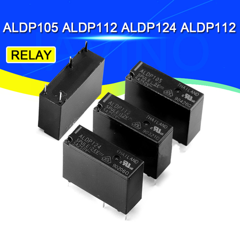 2 pièces relais 5 a ALDP105 ALDP112 ALDP124 ALDP112 5V 12V 24V 5A 250V 4 broches un groupe de ALDP112 normalement ouvert 12V 3A ► Photo 1/2