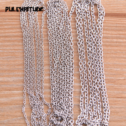 PULCHRITUDE-collier croisé en acier inoxydable, 5 mètres/lot de 3 tailles pour bijoux à bricoler soi-même découvertes, faites à la main ► Photo 1/5