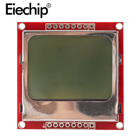 LCD TFT Module d'affichage moniteur blanc rétro-éclairage adaptateur PCB 84*48 84x48 pour Nokia 5110 écran matrice de points numérique pour Arduino ► Photo 1/3