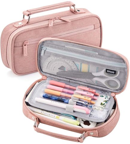 Grande capacité porte-crayon école grand crayon pochette sac pour filles garçons adolescents mignon Double couche Kawaii porte-crayon collège bureau ► Photo 1/6