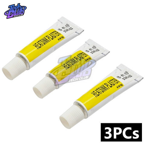 Tampons thermiques conducteurs pour dissipateur thermique, plâtre adhésif pour puce VGA RAM 922 IC refroidisseur de radiateur, 3 pièces x 5g STARS-LED ► Photo 1/6