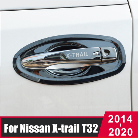 Couvercle de cuvette de poignée de porte en acier inoxydable, autocollant de garniture, accessoires de style de voiture, pour Nissan x-trail X trail T32 2014 – 2022 ► Photo 1/6