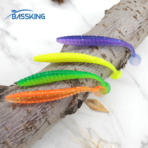 BASSKING – appât souple en Silicone pour la pêche, leurre pour attraper des poissons, Swimbait, wobbler, 75mm/1.5g, 90mm/2.4g, 100mm/3.5g ► Photo 1/6