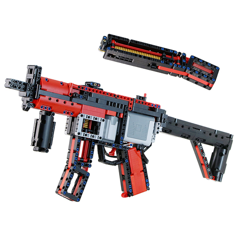 MOC amélioré moteur électrique puissance jouets ajustement Logoings technique MP5 mitrailleuse modèle bloc de construction bricolage brique garçons cadeaux ► Photo 1/5