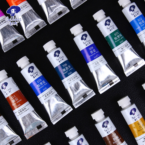 Tubes de peintures aquarelles officiels Paul Rubens, série carol, Pigment de 20 couleurs pour débutant étudiant, fournisseur d'art, 5ml ► Photo 1/6