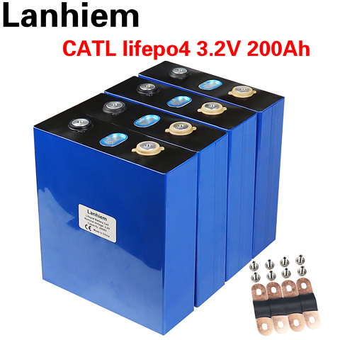 4 batteries lifepo4 3.2v, 3500 ah, nouveau, cycle prismatique pour l'énergie solaire, longue durée de vie cycles ► Photo 1/6