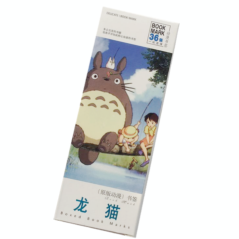 Marque-page en papier Anime Miyazaki Hayao Totoro, marque-page, ensemble de 36 pièces, papeterie avec carte de Message ► Photo 1/1