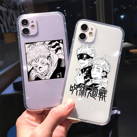 Jujutsu Kaisen Anime pour IPhone 11 12 X XR XS Pro MAX SE2022 6 6S 7 8 Plus pour IPhone 12 Mini Silicone Clair Coque de Téléphone ► Photo 1/6