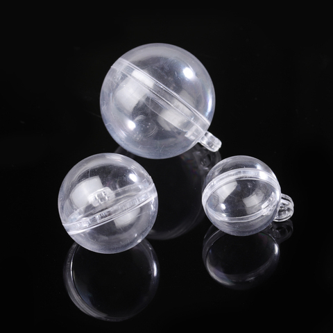 Boules décoratives pour trémies de noël, 10 pièces/lot, boules en plastique Transparent, ouvert, boules décoratives, coffret cadeau décoratif ► Photo 1/6