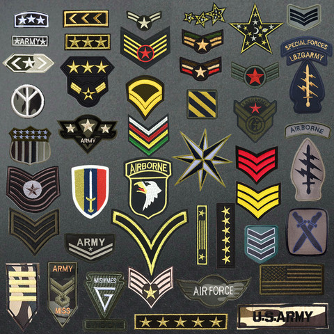 Patch à broder rang militaire pour vêtements, Patch militaire pour vêtements, spécial Force aérienne, rayures appliquées pour vêtements, bricolage ► Photo 1/6