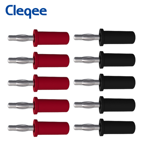 Cleqee – fiche banane de Test, connecteur de sondes de Test pour haut-parleur, 5 couleurs, 4mm, 10 pièces/lot ► Photo 1/6