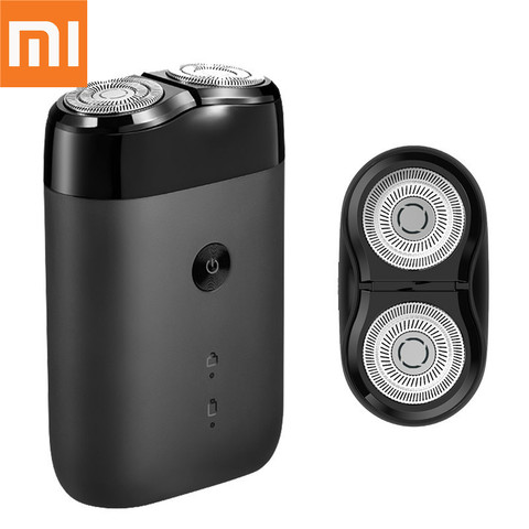 Original Xiaomi Mijia rasoir électrique 2 tête flottante Portable étanche rasoir rasoirs USB Rechargeable en acier hommes ► Photo 1/6