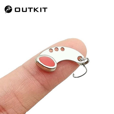 OUTKIT 1 pièces nouveau métal Mini VIB leurre de pêche 1.5g 2cm matériel de pêche broche cuillère manivelle Vibration Spinner naufrage appât matériel ► Photo 1/6