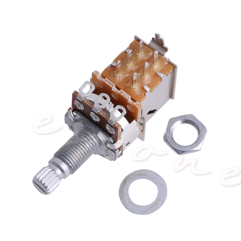 Potentiomètre B500K avec interrupteur de pression et de traction, accessoire pour guitare électrique, Pot DPDT, manche de 18mm ► Photo 1/1