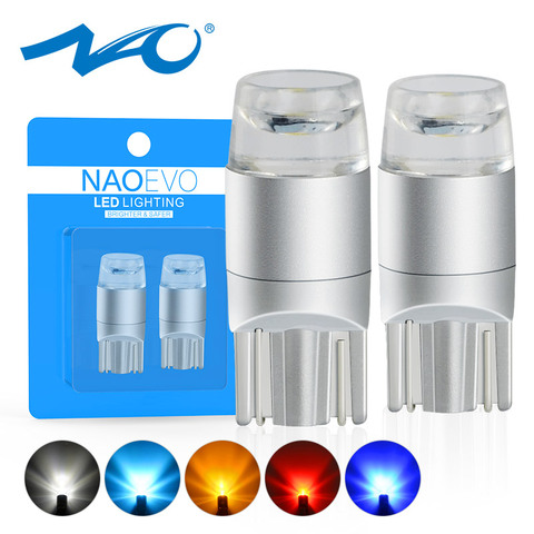 NAO 2x t10 led Ampoule w5w LED Voiture DRL 3030 SMD 194 168 COB Feux de Gabarit Lecture Intérieur Lampe 12 V 6000 k Blanc Jaune Rouge nouveau ► Photo 1/6