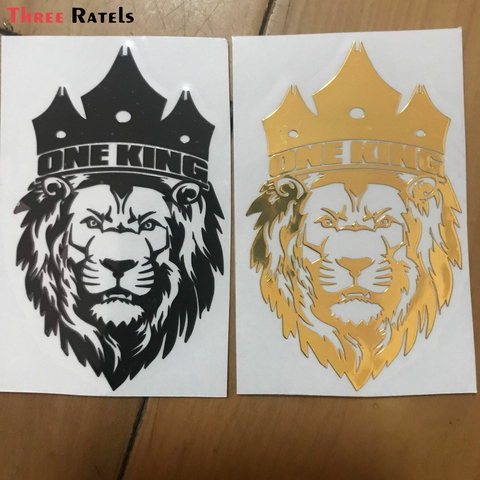 Autocollants de voiture en 3D king lion, Logo Cool, Badge en métal, décalcomanie arrière, accessoires de moto, Automobile ► Photo 1/4