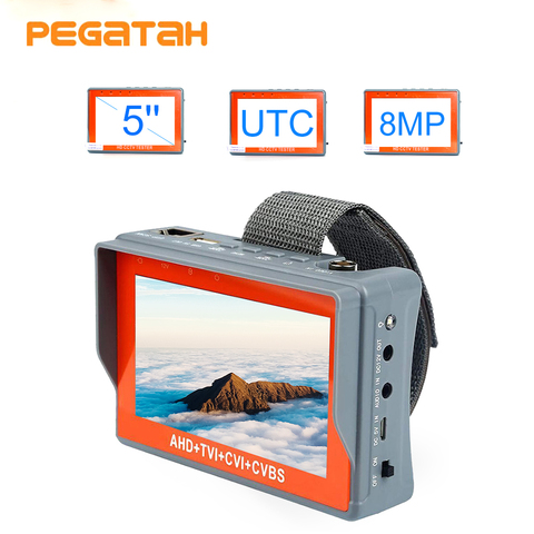 Testeur de caméra cctv 5 pouces 8MP, testeur vidéo AHD, moniteur TVI CVI CVBS, moniteur portable, Support UTC PTZ ► Photo 1/6