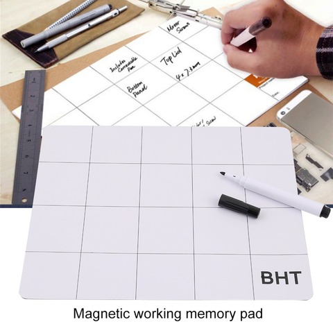 Tapis de projet magnétique universel, tapis de travail à vis avec marqueur pour téléphone portable, tablette portable, outils de réparation pour Iphone 20x25cm ► Photo 1/6