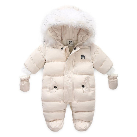 Bébé filles vêtements nouveau-né hiver barboteuses épaisses infantile à manches longues Costume manteau Plus velours enfant en bas âge barboteuse 6-18 mois ► Photo 1/6