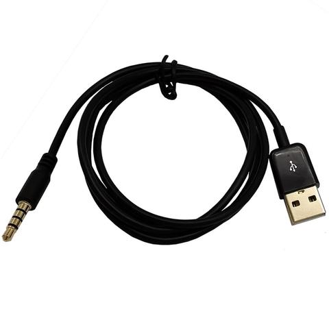 Câble de synchronisation de données de chargeur USB à 3.5mm, adaptateur à 4 pôles, ligne de cordon de charge pour Apple iPod Shuffle 2ème lecteur MP3, livraison directe ► Photo 1/6