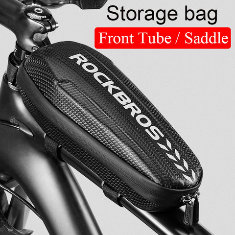 ROCKBROS – sac de Tube avant étanche à coque dure pour cadre de vélo vtt, sac de selle pour Tube supérieur de vélo pliant de route, sacs de rangement de grande capacité ► Photo 1/6