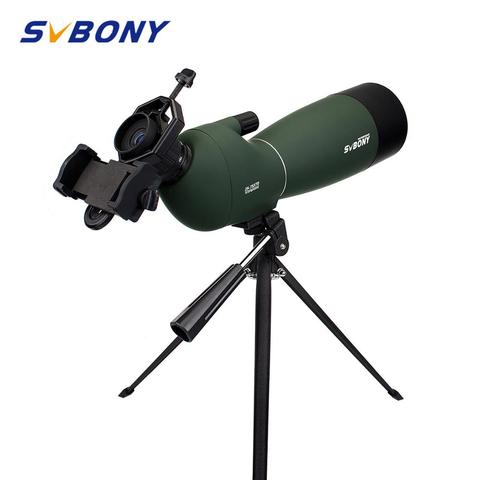 Svbony SV28 50/60/70mm longue-vue Zoom télescope étanche montre à oiseaux chasse monoculaire et universel adaptateur de téléphone optique pour la chasse, le tir, le tir à l'arc, l'observation des oiseaux ► Photo 1/6