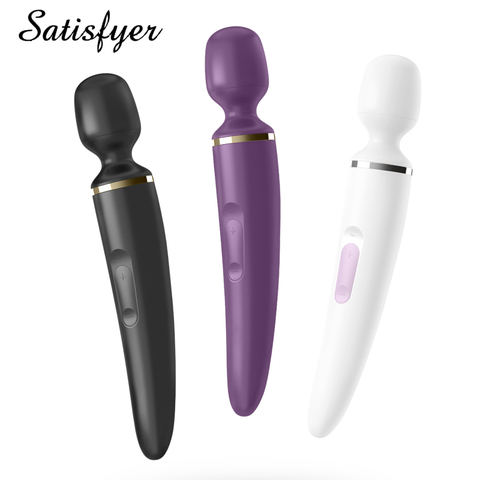 Satisfyer-baguette magique pour femmes, grand vibrateur de clitoris à 10 vitesses g, Super vibrateur en Silicone IPX7, jouets sexuels féminins ► Photo 1/6