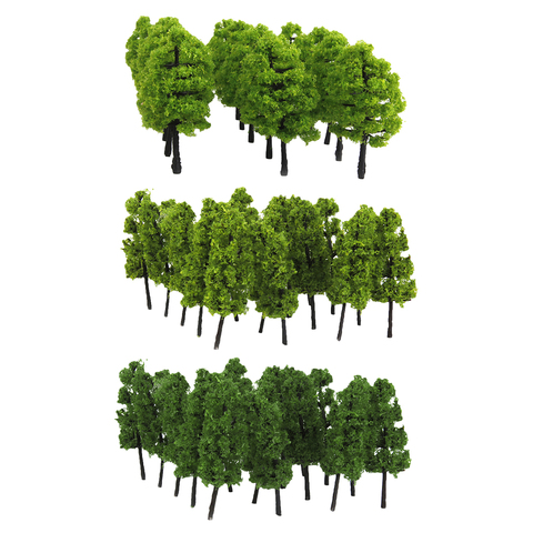 Mini arbres en plastique modèle 1/100 1/200 HO Z sac pour Diorama paysage 40 pièces ► Photo 1/6
