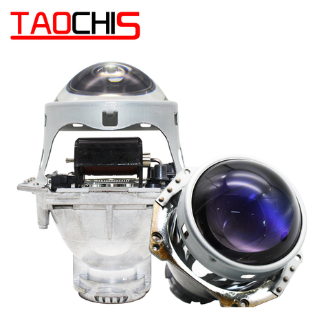 TAOCHIS – lampe frontale Hella 3R G5 en aluminium, lentille de projecteur bi-xénon, verre bleu, style de voiture, compatible avec D1S D2S D3S D4S D2H 4300k ► Photo 1/6