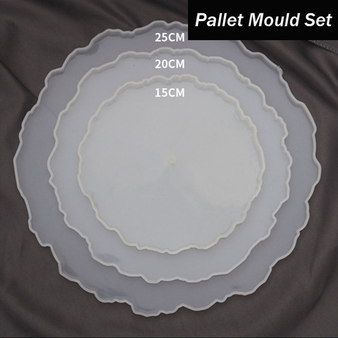 Résine époxyde de moule de Silicone de plateau de Fruit de trois couches pour le moule de résine de caboteur de plateau de métier de bricolage pour la décoration de bureau ► Photo 1/6