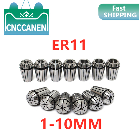 Porte-mandrin à pince à ressort ER11 3mm 1/8 pouces (3.175mm) 4mm 6mm 1mm 2mm 2.5mm, porte-outil pour Machine à graver CNC et tour à friser, 1 pièce ► Photo 1/4