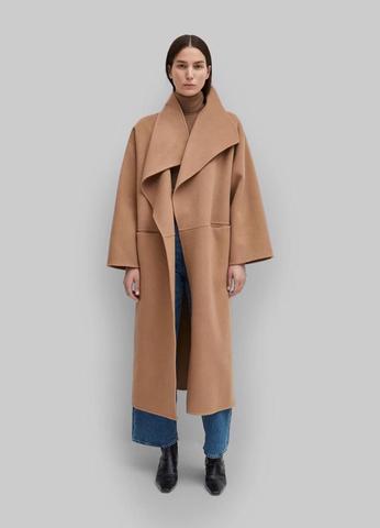 Totem * laine longue manteau ANNECY série laine manteau Silhouette côté fente revers Long manteau pour femmes grande taille nouveauté printemps 2022 ► Photo 1/6