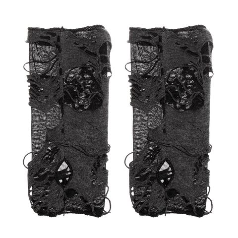 1 paire de gants longs noirs gothiques sans doigts, pour Halloween, Punk, Rock, Hip Pop, Jazz, Disco, mitaines, Polo, danse ► Photo 1/6