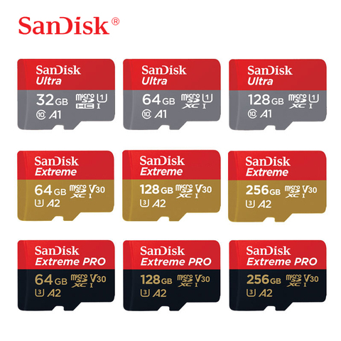 Carte Micro SD Sandisk 16 GB/32 GB/64 GB Carte mémoire 128 GB/200 GB/256 GB Carte TF Mini Carte SD Class10 Micro Carte SD pour Smartphon ► Photo 1/6