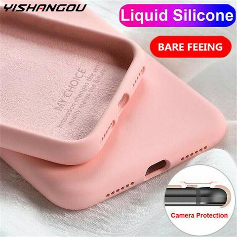 Coque en Silicone liquide pour Xiaomi Mi Note 10 Pro 9 SE 9T Pro A3 A2 Lite housse souple mince pour Xiaomi Redmi Note 9 s 8 Pro 7 8T 7A 8A ► Photo 1/6