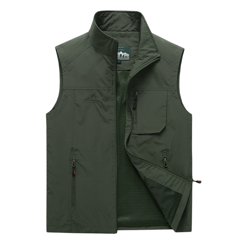 Hommes gilets 2022 automne hommes gilet sans manches printemps été décontracté voyages gilet extérieur mince grande taille gilet gilet hommes vêtements ► Photo 1/6