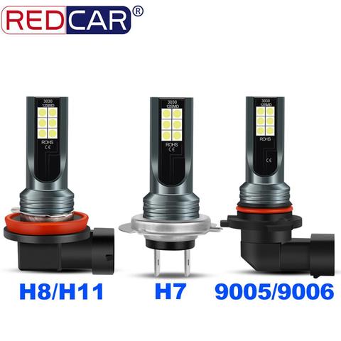 2 pièces H7 Led ampoule H11 H8 9005 HB3 9006 HB4 voiture antibrouillard 3030 puces 6000K blanc Auto brouillard lampe Super lumineux jour lumière courante ► Photo 1/6