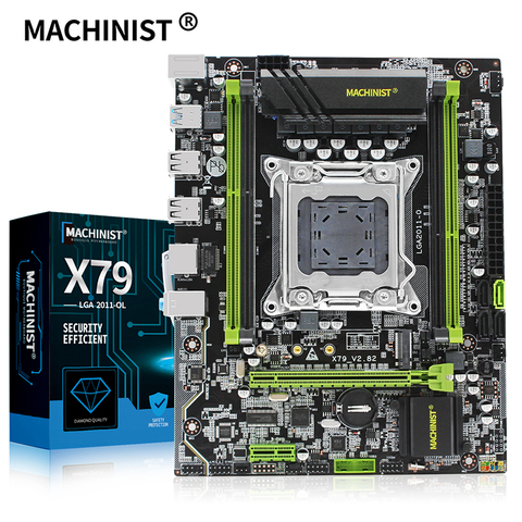 MACHINIST – carte mère X79 pour ordinateur de bureau, composant pc, compatible avec processeurs Intel Xeon E5 v1 et v2, socket LGA 2011, type de mémoire DDR3 REG ECC ► Photo 1/6