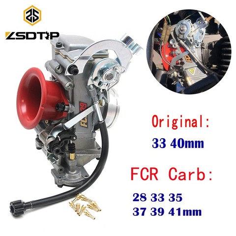 ZSDTRP-carburateur plat coulissant d'origine, disponible en 28, 33, 35, 37, 39, 40, 41mm, pour KTM XR DR400, CRF450/650, KLX400/450, YZ450F, ajout de puissance 30% ► Photo 1/6