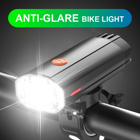 NEWBOLER – feu avant de vélo 4000 Lumen, lumière Anti-éblouissement, phare LED Rechargeable par USB, lampe de cyclisme pour vtt, 450 mAh ► Photo 1/6