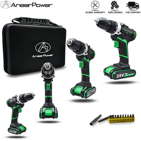 ANEER POWER - Perceuse visseuse électrique sans fil, batterie Lithium - option accessoires et coffre ► Photo 1/6