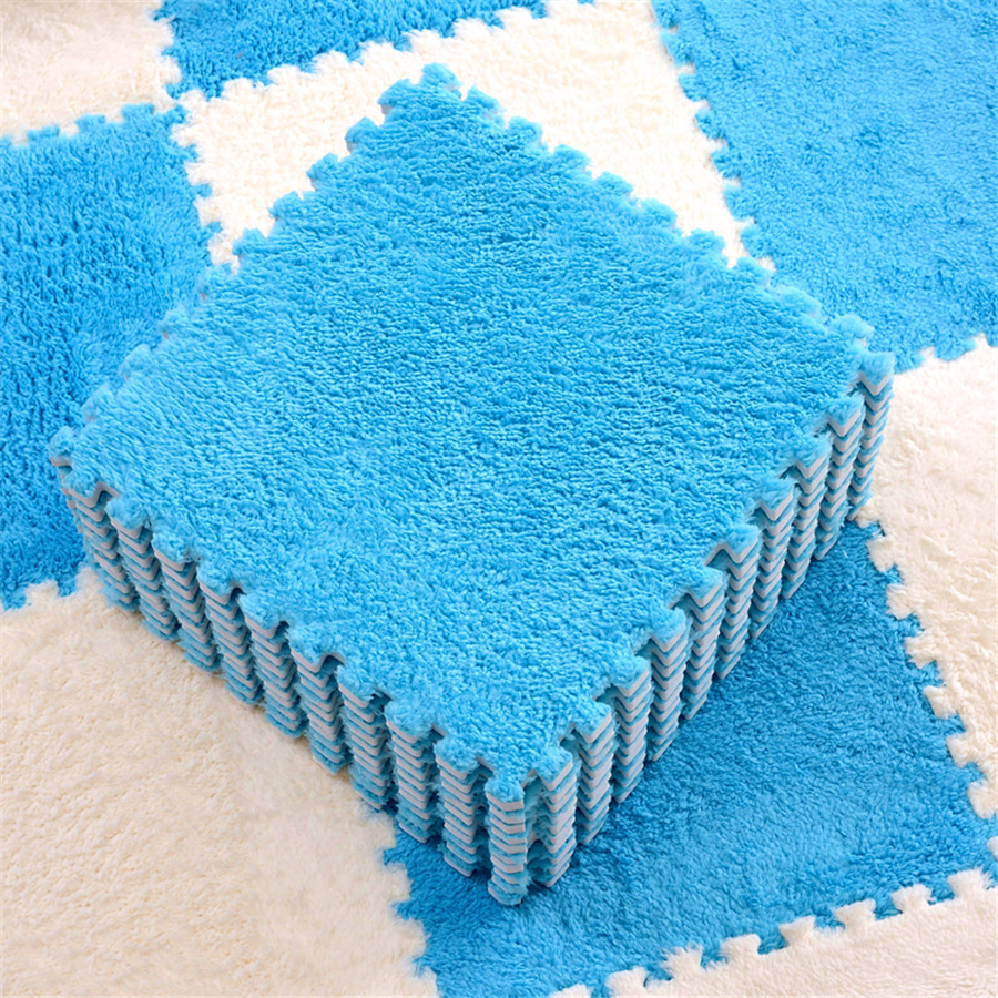 30X30cm bricolage puzzle Shaggy tapis salon chambre doux sol tapis enfants enfants magique Patchwork tapis en peluche bébé tapis de jeu ► Photo 1/6