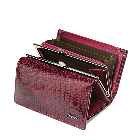 HH luxe femmes en cuir véritable Alligator court portefeuille femme fermeture éclair moraillon grande capacité Crocodile veau cuir petit sac à main ► Photo 1/6