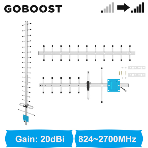 GOBOOST 2g 3g 4g Yagi antenne extérieure Gain 20dBi antenne externe pliable avec N femelle pour répéteur de Signal ► Photo 1/6