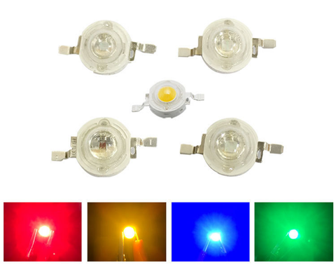 Ampoule LED haute puissance 1W 120LM, lampe SMD, lumière blanche chaude, bleue, rouge, jaune, rose, puce RGB, 35mli, 1000 pièces ► Photo 1/6