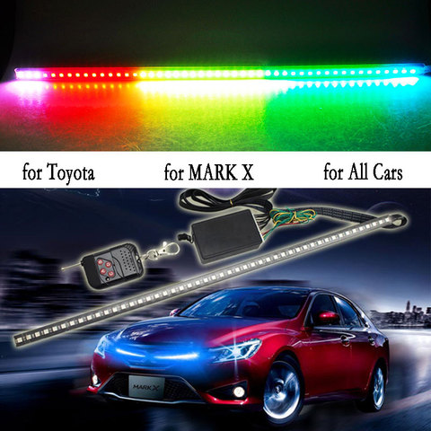 Barre lumineuse LED Knight Rider Light Scanner, RGB, 7 couleurs, barres lumineuses de nuit, télécommande, Signal lumineux clignotant ► Photo 1/6