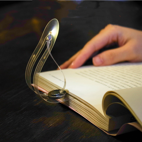 Mini LED Ultra mince livre lumière pour la lecture ampoules nouveauté carte lampe de poche drôle veilleuse marque-page lampe éclairage à la maison ► Photo 1/5