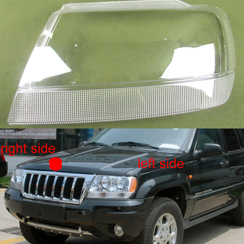 Pour Jeep Grand Cherokee 1999 2000 2001 2002 2003 2004 2005 abat-jour couvercle de phare verre lampe coquille masque phare coquille ► Photo 1/6