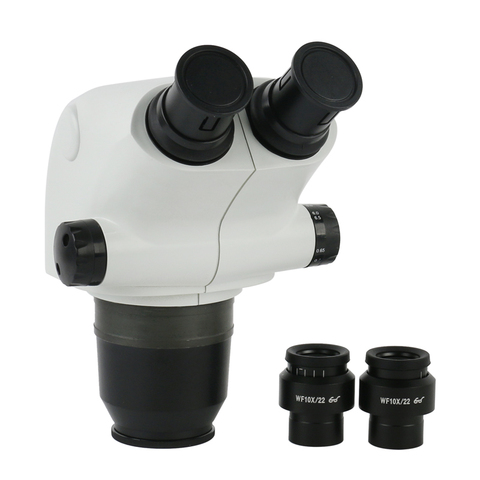 Tête de Microscope binoculaire stéréo avec Zoom, 6,5 x-65x3,25 x-32,5x13x130x + lentille auxiliaire 0,5x2,0 x + oculaire WF10X/22mm ► Photo 1/6