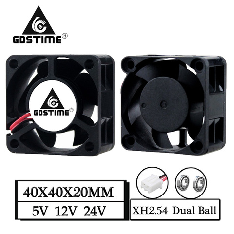 Gdstime – ventilateur de refroidissement à roulement à billes, 5V 12V 24V 40x40x20mm, 4cm, 4020 40x20mm, 1 pièce ► Photo 1/6